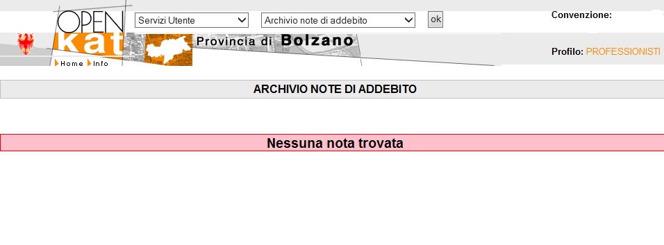 Archivio note di addebito