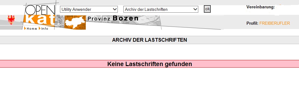 Archivio note di addebito